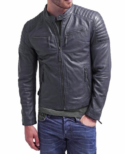 Neuf original gris - veste, cuir