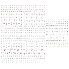  5 Sheets Paillette Visage Paillettes Autocollants De Pierres Précieuses