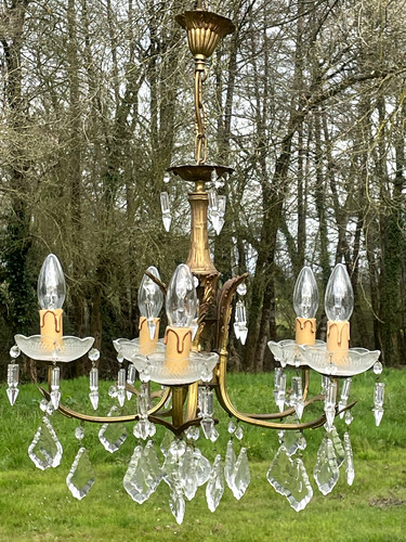 Lustre bronze pampilles - bronze,