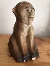 Ancienne Tirelire Singe En Terre Cuite À Casser
