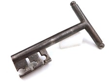 Ancienne Grosse Clé de Coffre en Fer Forgé,Grande clef,Serrure,XVIII,Antique key