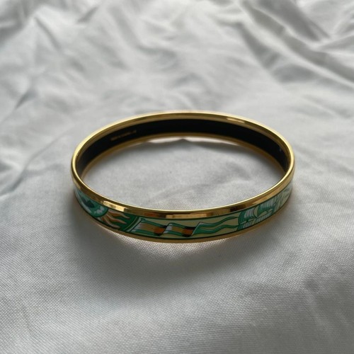 Bracelet hermes émaillé vert - bracelet,
