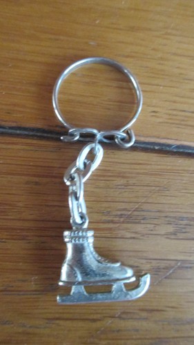 Porte clé vintage patin - clé,