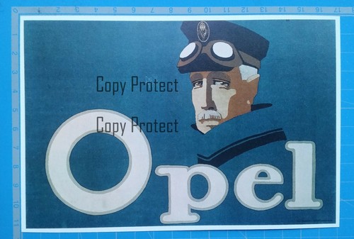 Opel affiche poster hans rudi - opel,