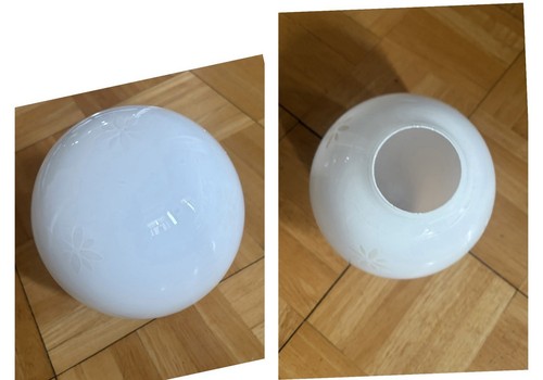 Globe verre opalin - globe,