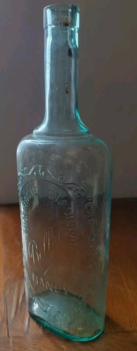 Bouteille ancienne art nouveau - bouteille,