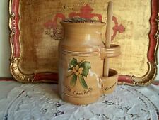 Pot à cornichons vintage Corse en céramique avec décoration florale