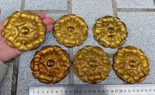 1 Ancien élément décoration Rosace en bronze, meuble, embrasse rideau ? D=9,2 cm