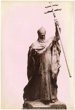 E.F, A.Falguière, le cardinal Lavigerie Vintage albumen print, Tirage albumi