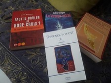 lot 4 livres voyance, astral, rose croix