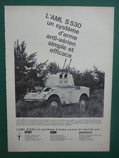 8/1971 PUB DTAT SAMM PANHARD AML S530 BLINDE ARMEE ORIGINAL FRENCH AD