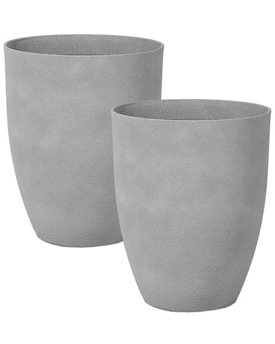Lot cache pots - gris, en