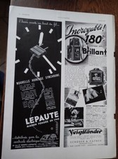 WEEK END par Pierre MASSEAU + METEORE + LEPAUTE horloge pub  ILLUSTRATION 1933