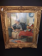 Peinture ancienne huile sur - ,