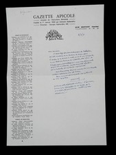 Georges ALPHANDERY - lettre autographe signée - La Gazette Apicole