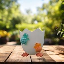 Pot de fleur en forme d'oeuf avec décoration de tortue art statue créative en