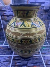 Grand vase marocain de Safi – fait main – céramique artisanale décorative 