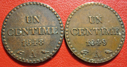 France lot 1 centime - lot, 2