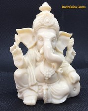 Lord Ganesha Ganesh Ganpati Belle Statue Dieu Hindou Pooja Prière Détail Rare