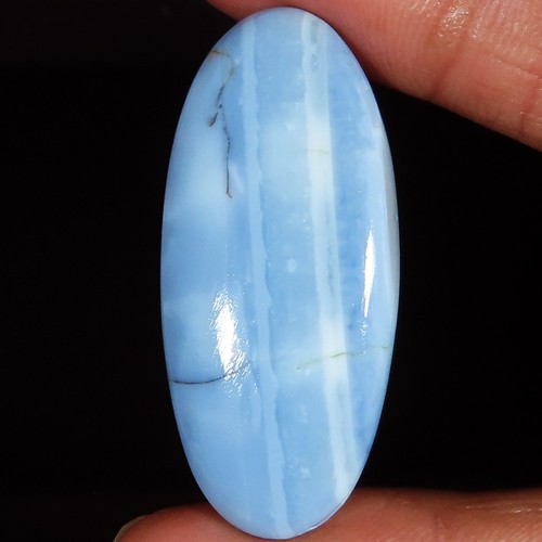 Cabochon ovale opale - , bleue