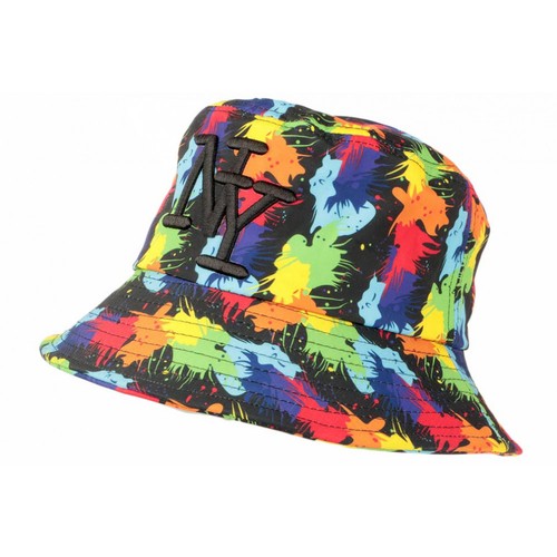 Chapeau bob noir rouge - noir,