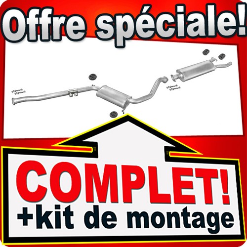 Ligne pot échappement - ligne, d'échappement