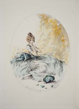 Louis ICART : Jeune femme et