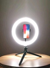 LED Selfie Ring Light Avec Télécommande, Anneau Lumière 26 Cm, 10 Pouces