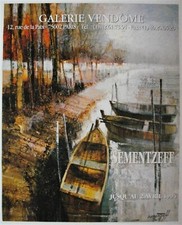 Affiche SEMENTZEFF 1994 Exposition Galerie Vendôme