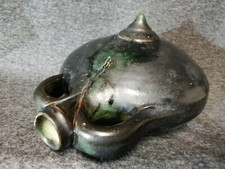 ANCIEN VASE GOURDE EN GRÈS signature à identifier ?