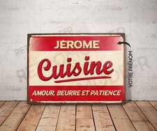 Plaque métal vintage Cuisine personnalisé Décoration panneau Restaurant pancarte
