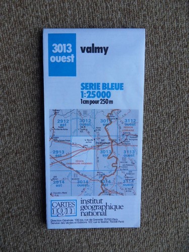 524 carte ign - 524-, bleue