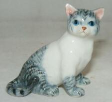 Klima Miniature Porcelain Animal Figure Tall Sitting Cat Grey M184