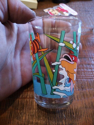 Verre moutarde vintage - à,