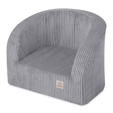 Fauteuil en Mousse pour Bébé Enfants MISIOO Velours Côtelé Gris 53x40 cm