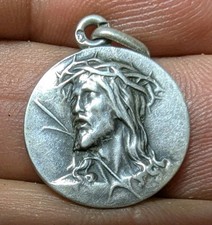 Médaille Religieuse Jésus Christ En Argent Silver Medal