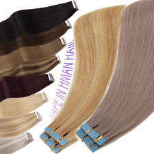 TAPE COLLE EXTENSIONS CHEVEUX POSE BANDES ADHÉSIVES 100% NATURELS REMY 29-61 CM