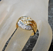 Bague or jaune 18K sertie de 6