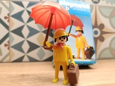 Playmobil Voyageur Homme Parapluie Klicky 1 Vintage System Boîte Ancien