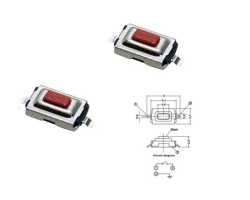 Bouton micro switch pin - 2, clé