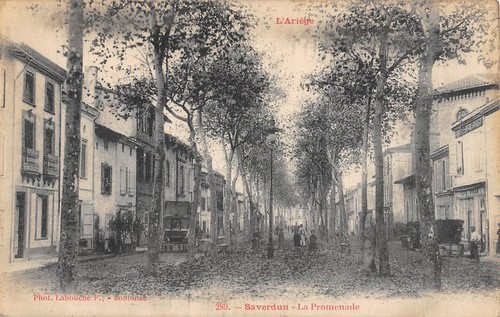 Cpa saverdun la promenade - saverdun,