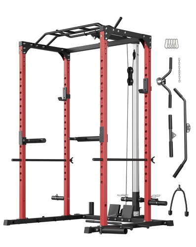 Power cage with pulley - with, system