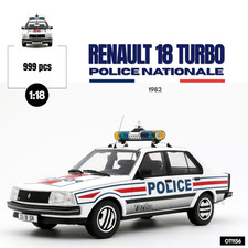 Renault 18 turbo Police Nationale, de marque Otto échelle 1:18 long. 24cm,neuve