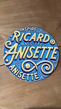 PLAQUE EN ALLUMINIUM ANISETTE RICARD NEUF 20X20 CM