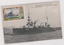 VIGNETTE DELANDRE CUIRASSE REPUBLIQUE SUR CPA CORRESPONDANTE
