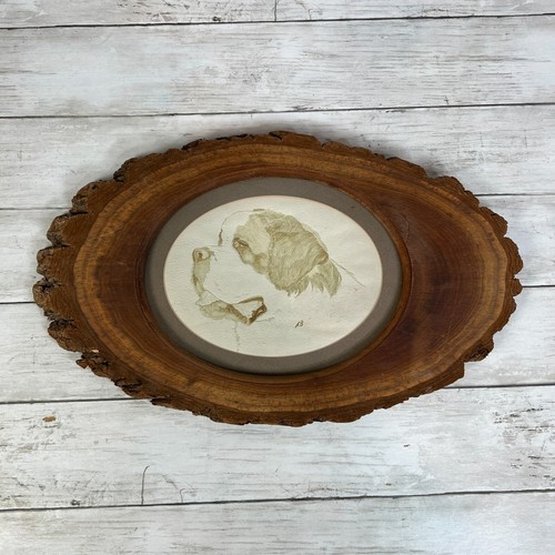 Saint bernard dog art buckskin - saint,