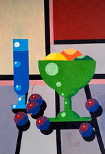 Acrylique carton 2023  42 x 30 artiste B Jost  ref Artmajeur côte AKOUN