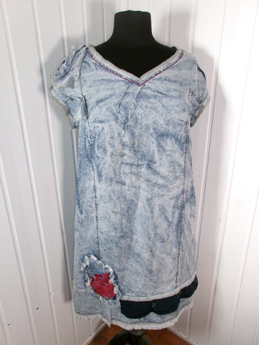 Robe effet jean elisa - robe,
