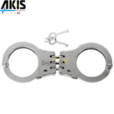 Paire de menottes professionnelles à charnières en acier et carbone - AKIS