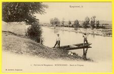 cpa 25 - ROUGEMONT MONTFERNEY (Doubs) BORDS de l'OGNON CHALAND Barque DOS 1900